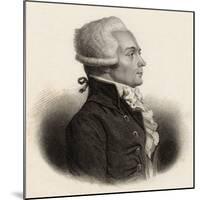 Portrait of Maximilien De Robespierre (1758-94)-null-Mounted Giclee Print