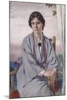 Portrait of May Aimee Smith, 1918 (Oil on Panel)-Adolphe Valette-Mounted Giclee Print