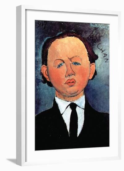 Portrait of Mechan-Amedeo Modigliani-Framed Art Print