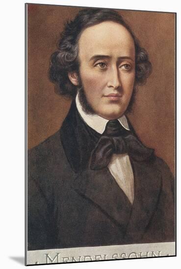 Portrait of Mendelssohn-null-Mounted Art Print