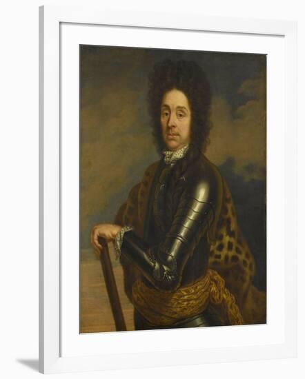 Portrait of Menno Van Coehoorn, General in the Artillery and Fortifications Engineer-Caspar Netscher-Framed Art Print