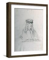 Portrait of Metad Waptass (Three Feathers) One of the Principal Chiefs of the Nez Perces-Gustav Sohon-Framed Giclee Print