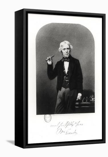 Portrait of Michael Faraday (1791-1867)-Henry Adlard-Framed Stretched Canvas