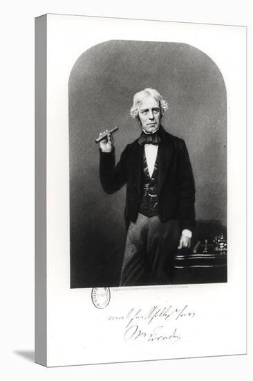 Portrait of Michael Faraday (1791-1867)-Henry Adlard-Stretched Canvas