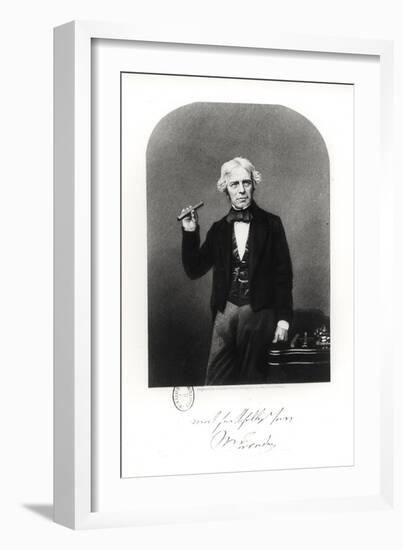 Portrait of Michael Faraday (1791-1867)-Henry Adlard-Framed Giclee Print