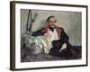 Portrait of Michail Lermontov-Nikolai Pavlovich Ulyanov-Framed Giclee Print