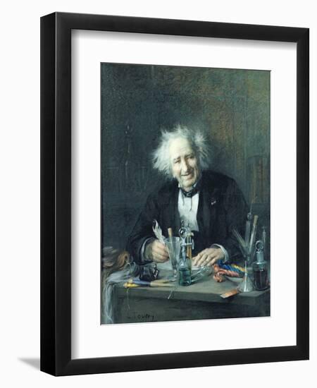 Portrait of Michel-Eugene Chevreul-Leon Auguste Tourny-Framed Giclee Print