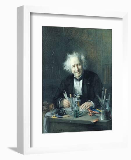 Portrait of Michel-Eugene Chevreul-Leon Auguste Tourny-Framed Giclee Print