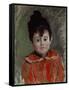 Portrait of Michel with Bonnet and Pompon, 1880-Claude Monet-Framed Stretched Canvas