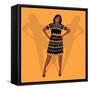 Portrait of Michelle Obama-Claire Huntley-Framed Stretched Canvas