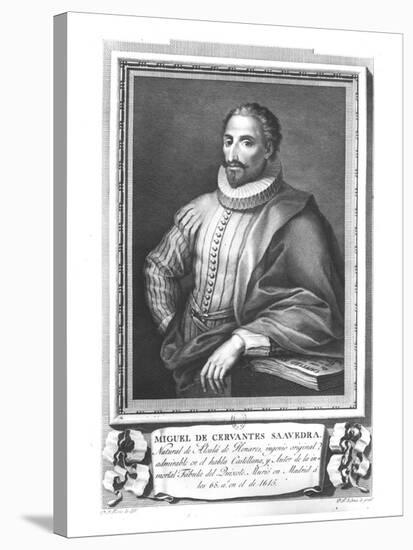 Portrait of Miguel de Cervantes Saavedra-Gregorio Ferro-Stretched Canvas