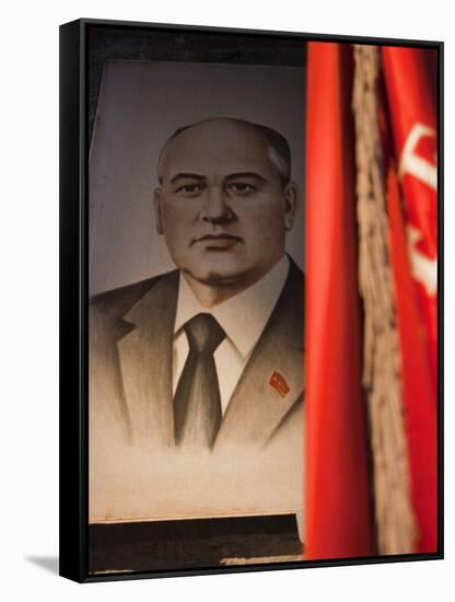 Portrait of Mikhail Gorbachev, Ussr Leader in the 1990S, Estonia-Walter Bibikow-Framed Stretched Canvas