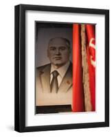 Portrait of Mikhail Gorbachev, Ussr Leader in the 1990S, Estonia-Walter Bibikow-Framed Premium Photographic Print