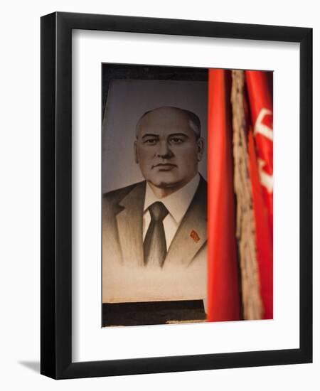 Portrait of Mikhail Gorbachev, Ussr Leader in the 1990S, Estonia-Walter Bibikow-Framed Premium Photographic Print