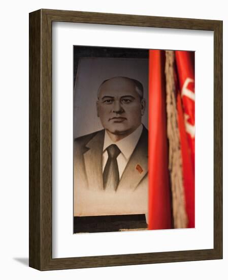 Portrait of Mikhail Gorbachev, Ussr Leader in the 1990S, Estonia-Walter Bibikow-Framed Photographic Print