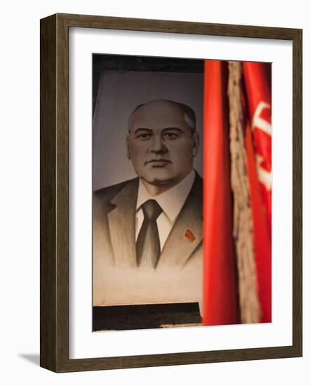 Portrait of Mikhail Gorbachev, Ussr Leader in the 1990S, Estonia-Walter Bibikow-Framed Photographic Print