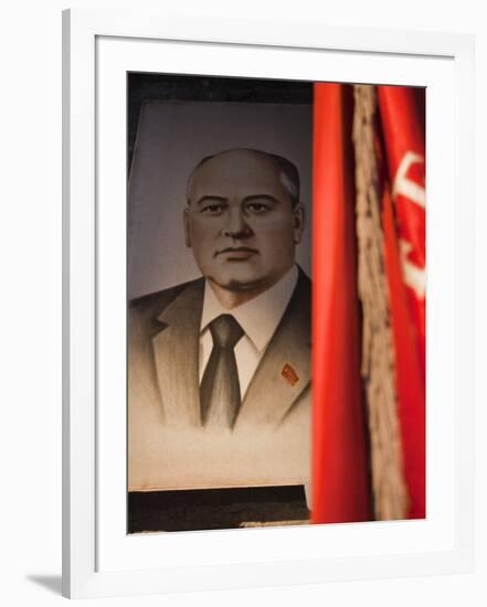 Portrait of Mikhail Gorbachev, Ussr Leader in the 1990S, Estonia-Walter Bibikow-Framed Photographic Print