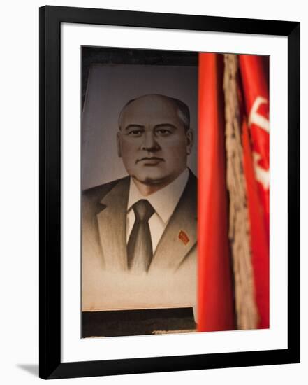 Portrait of Mikhail Gorbachev, Ussr Leader in the 1990S, Estonia-Walter Bibikow-Framed Photographic Print