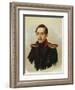Portrait of Mikhail Lermontov, C.1838-null-Framed Giclee Print