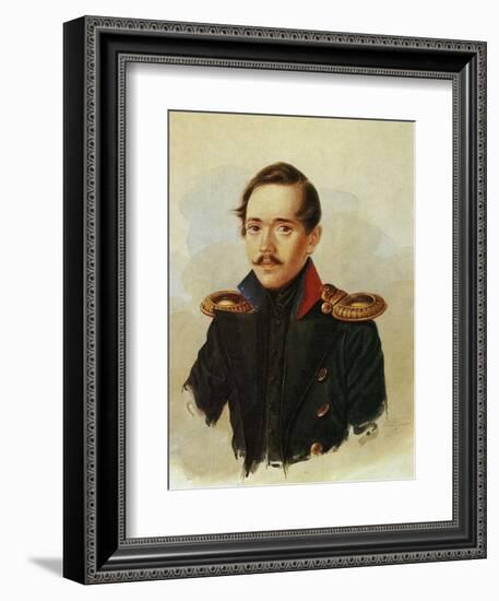 Portrait of Mikhail Lermontov, C.1838-null-Framed Giclee Print