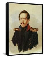 Portrait of Mikhail Lermontov, C.1838-null-Framed Stretched Canvas