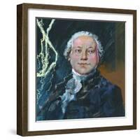 Portrait of Mikhail Vasilyevich Lomonosov (Denisovka-null-Framed Giclee Print