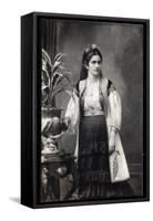 Portrait of Milena Vukotic (1847-1923), Princess of Montenegro-French Photographer-Framed Stretched Canvas