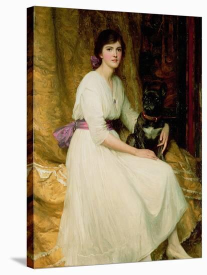 Portrait of Miss Dorothy Dicksee-Frank Bernard Dicksee-Stretched Canvas