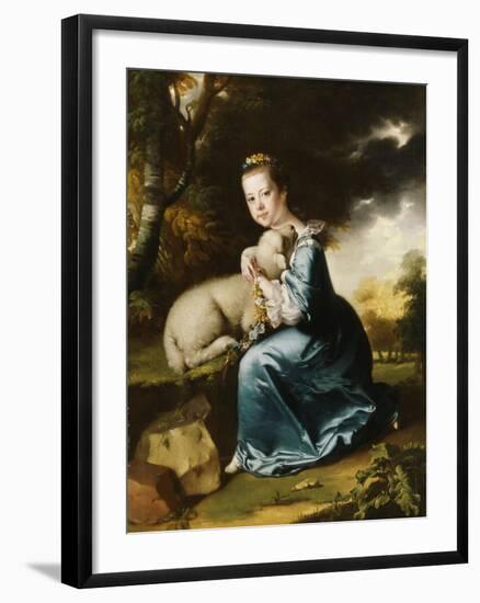 Portrait of Miss Frances Warren-Joseph Wright-Framed Giclee Print