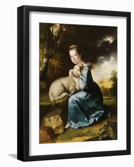 Portrait of Miss Frances Warren-Joseph Wright-Framed Giclee Print