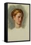 Portrait of Miss Isabella Waugh, study-William Holman Hunt-Framed Stretched Canvas