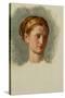 Portrait of Miss Isabella Waugh, study-William Holman Hunt-Stretched Canvas