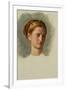 Portrait of Miss Isabella Waugh, study-William Holman Hunt-Framed Giclee Print