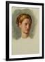 Portrait of Miss Isabella Waugh, study-William Holman Hunt-Framed Giclee Print