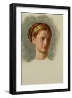 Portrait of Miss Isabella Waugh, study-William Holman Hunt-Framed Giclee Print