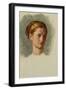 Portrait of Miss Isabella Waugh, study-William Holman Hunt-Framed Giclee Print