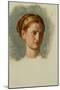 Portrait of Miss Isabella Waugh, study-William Holman Hunt-Mounted Giclee Print