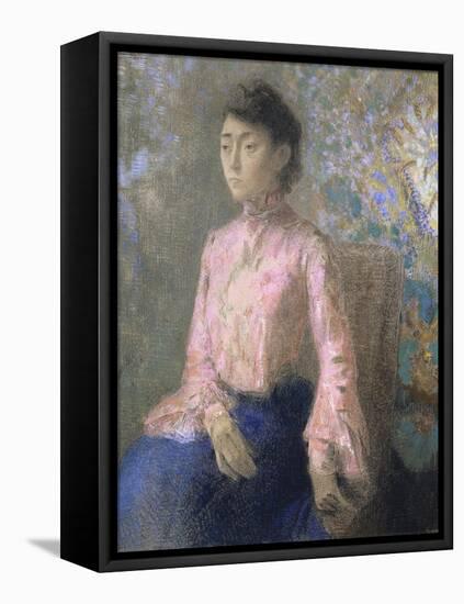 Portrait of Miss Jeanne Chaîne, 1903-Odilon Redon-Framed Stretched Canvas