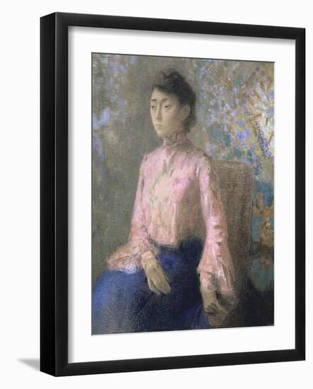 Portrait of Miss Jeanne Chaîne, 1903-Odilon Redon-Framed Giclee Print