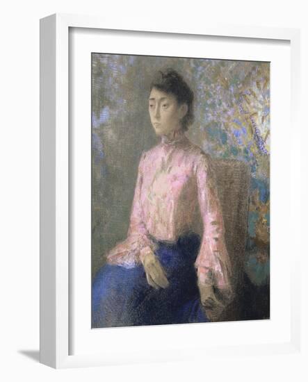 Portrait of Miss Jeanne Chaîne, 1903-Odilon Redon-Framed Giclee Print