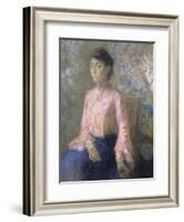 Portrait of Miss Jeanne Chaîne, 1903-Odilon Redon-Framed Giclee Print