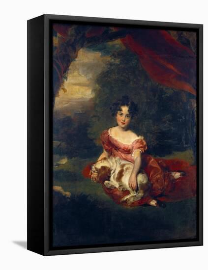 Portrait of Miss Julia Beatrice Peel-Thomas Lawrence-Framed Stretched Canvas