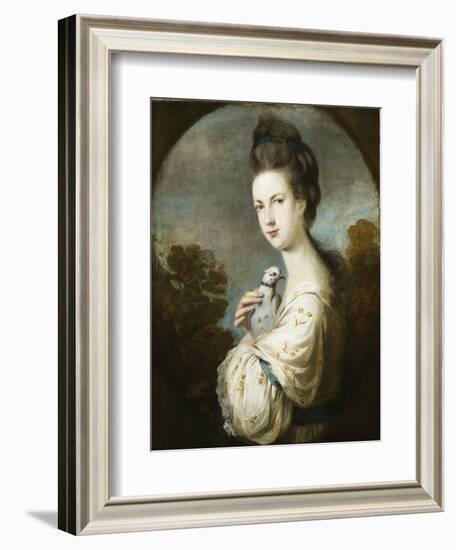 Portrait of Miss Juliet Langton Standing, Half Length, 1764-Sir Joshua Reynolds-Framed Giclee Print