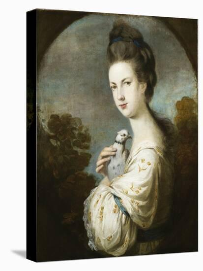Portrait of Miss Juliet Langton Standing, Half Length, 1764-Sir Joshua Reynolds-Stretched Canvas