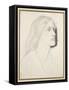 Portrait of Miss Ruth Herbert, Probably 1858 (Graphite with Pen and Black Ink on White Paper)-Dante Gabriel Charles Rossetti-Framed Stretched Canvas