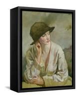 Portrait of Miss Sinclair-Sir William Orpen-Framed Stretched Canvas
