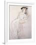 Portrait of Miss Taylor Leaning on a Table-Paul Cesar Helleu-Framed Giclee Print