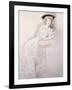 Portrait of Miss Taylor Leaning on a Table-Paul Cesar Helleu-Framed Giclee Print