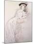 Portrait of Miss Taylor Leaning on a Table-Paul Cesar Helleu-Mounted Giclee Print