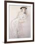 Portrait of Miss Taylor Leaning on a Table-Paul Cesar Helleu-Framed Giclee Print